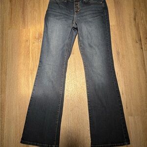 Jennifer Lopez Black Flare Wide Leg Jeans